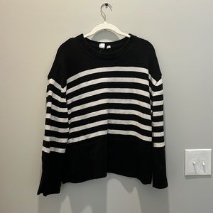 Striped Split Hem Sweater